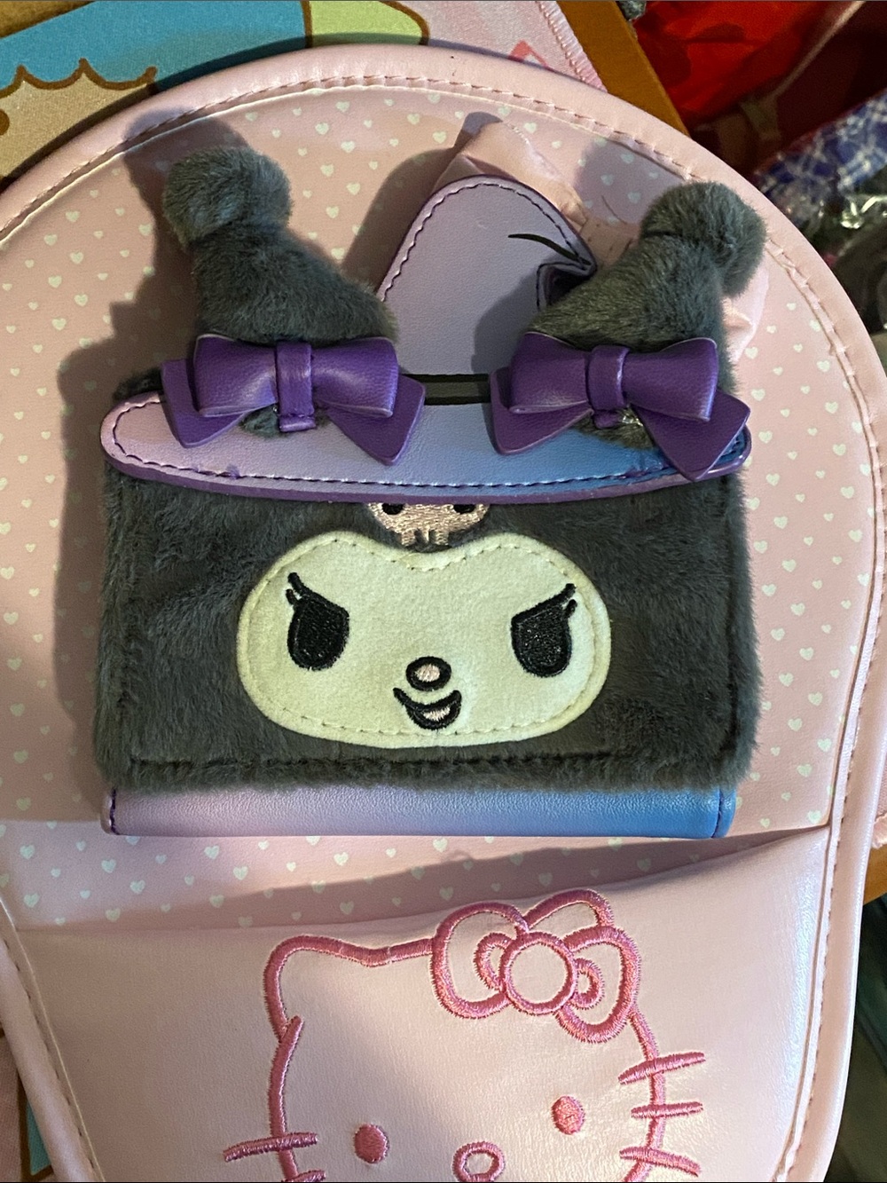 NWOT Kuromi Witch Plush Wallet 💜🖤